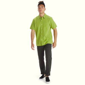 NEW Marmot Men's L Eldridge Classic‎ SS Green Plaid Short Sleeve Shirt M